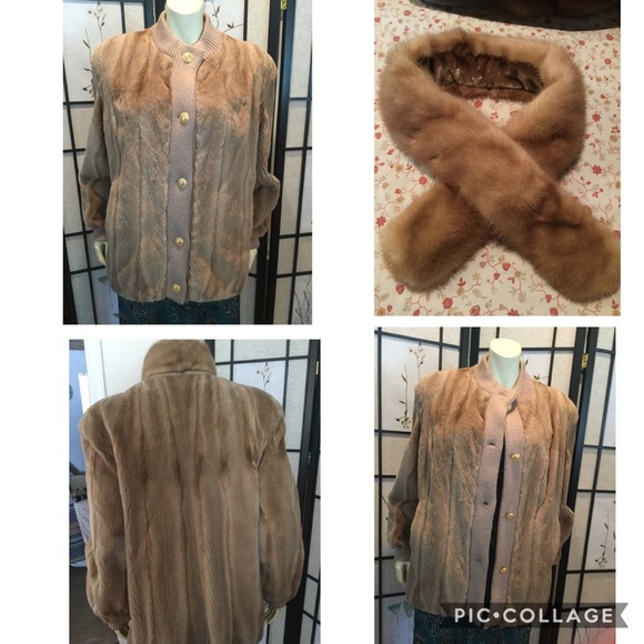 Barnes Furs Jackets & Blazers - Vintage Mink Jacket w/ Separate Mink Colla…
